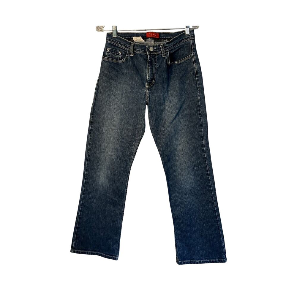 Zena Jeans Womens 29W Bootcut Dark Wash Mid Rise Heavy Denim Vintage Retro